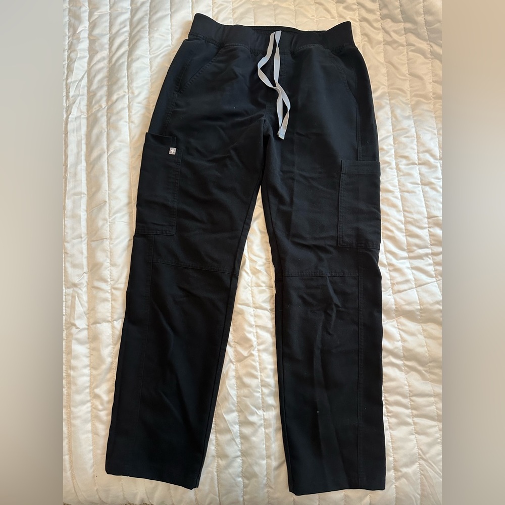 SOLD Figs Black High Waisted Straight Leg Scrub Pants